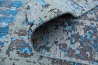 Designer Teppich Lavish fein 250x350 cm 100% Wolle Handgeknüpft braun blau grau