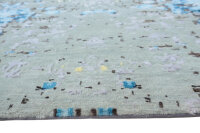 Designer Teppich Lavish fein 250x350 cm 100% Wolle Handgeknüpft braun blau grau