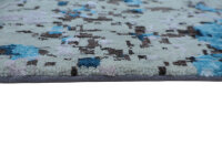 Designer Teppich Lavish fein 250x350 cm 100% Wolle Handgeknüpft braun blau grau