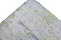 Teppich Nepal Handgeknüpft Seide Wolle Rug 250x300 cm Rug Pistazien grün grau