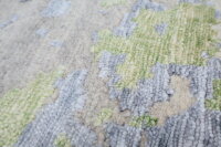 Teppich Nepal Handgeknüpft Seide Wolle Rug 250x300 cm Rug Pistazien grün grau