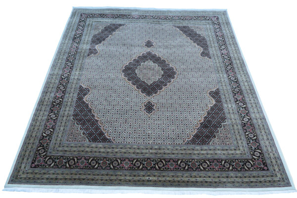 Teppich Perser Orient Täbriz fein 300x350 cm 100% Wolle Handgeknüpft creme