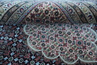 Teppich Perser Orient Täbriz fein 300x350 cm 100% Wolle Handgeknüpft creme