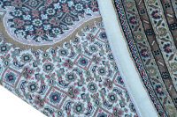 Teppich Perser Orient Täbriz fein 300x350 cm 100% Wolle Handgeknüpft creme