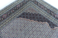 Teppich Perser Orient Täbriz fein 300x350 cm 100% Wolle Handgeknüpft creme