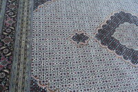 Teppich Perser Orient Täbriz fein 300x350 cm 100% Wolle Handgeknüpft creme