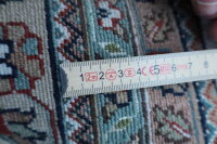 Teppich Orient Indo Felder Ghom 250x300 cm Carpet 100% Wolle Handgeknüpft creme