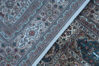 Teppich Orient Indo Felder Ghom 250x300 cm Carpet 100% Wolle Handgeknüpft creme