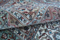 Teppich Orient Indo Felder Ghom 250x300 cm Carpet 100% Wolle Handgeknüpft creme