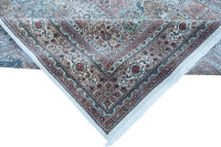 Teppich Orient Indo Felder Ghom 250x300 cm Carpet 100% Wolle Handgeknüpft creme