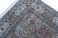 Teppich Orient Indo Felder Ghom 250x300 cm Carpet 100% Wolle Handgeknüpft creme