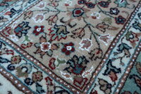 Teppich Orient Indo Felder Ghom 250x300 cm Carpet 100% Wolle Handgeknüpft creme