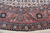 Teppich Orient Indo Herati oval 300x400 cm 100% Wolle Handgeknüpft Rug creme
