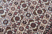 Teppich Orient Indo Herati oval 300x400 cm 100% Wolle Handgeknüpft Rug creme