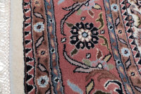 Teppich Orient Indo Herati oval 300x400 cm 100% Wolle Handgeknüpft Rug creme