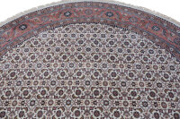 Teppich Orient Indo Herati oval 300x400 cm 100% Wolle Handgeknüpft Rug creme