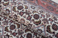 Teppich Orient Indo Herati oval 300x400 cm 100% Wolle Handgeknüpft Rug creme