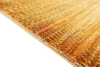 Teppich Orient Ziegler Modern 140x200 cm 100% Wolle Handgeknüpft Rug gelb braun