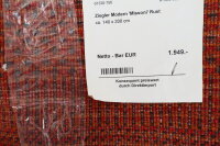 Teppich Orient Ziegler Modern 140x200 cm 100% Wolle Handgeknüpft anthrazit terra