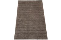 Designer Teppich Musterring Malibu Deluxe Handgewebt Viskose 70x140 cm braun