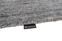Designer Teppich Musterring Malibu Deluxe Handgewebt Viskose 70x140 cm silber