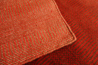 Designer Teppich Indo Grass Modern 140x200 cm 100% Wolle Handgeknüpft Rug rot