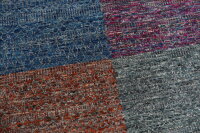 Teppich Smith Design 140x200 cm 100% Wolle Handgeknüpft blau grau orange lila