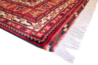 Teppich Orient Afghan 200x300 cm 100% Wolle Handgeknüpft Carpet Rug gelb rot