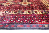 Teppich Orient Afghan 190x290 cm 100% Wolle Handgeknüpft Carpet Rug beige rot