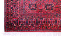 Teppich Orient Afghan 200x300 cm 100% Wolle Handgeknüpft Tappeto Carpet Rug rot