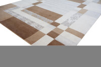 Teppich Original Nepal Boa Handgeknüpft 100% Wolle 170x240 cm braun beige grau