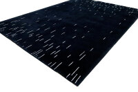 Teppich Original Nepal Handgeknüpft fein 100% Wolle 170x240 cm Rug weiß schwarz