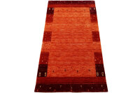 Teppich Gabbeh Brücke 70x140 cm Handgewebt Carpet Rug Tapijt 100% Wolle terra