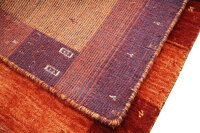 Teppich Gabbeh Brücke 70x140 cm Handgewebt Carpet Rug Tapijt 100% Wolle terra