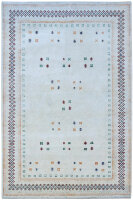 Teppich Perser Gabbeh Loribaf Taj Mahal 140x200 cm Handgeknüpft 100% Wolle beige