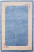 Teppich Original Nepal Handgeknüpft 100% Wolle 170x240 cm Rug hellblau beige