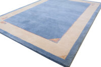 Teppich Original Nepal Handgeknüpft 100% Wolle 170x240 cm Rug hellblau beige