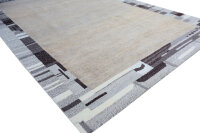 Teppich Original Nepal Handgeknüpft 100% Wolle 170x240 cm grau beige meliert