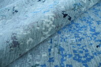 Teppich Orient Ziegler Modern 200x300 cm 100% Wolle Handgeknüpft grau blau