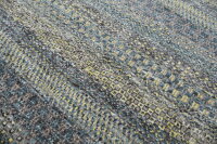 Designer Teppich Saphir 200x300 cm 100% Wolle Handgeknüpft Carpet grün gelb grau