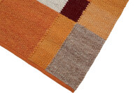 Teppich Reine Natur Alpina Design 90x160 cm 100% Wolle Carpet Handgewebt orange