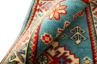 Teppich Orient Kazak Brücke 60x90 cm 100% Wolle Handgeknüpft Rug Tapis rot blau