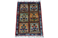 Teppich Orient Ziegler Felder Bakhtiar 60x90 cm 100% Wolle Handgeknüpft pastel